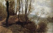 Corot Camille Path on the Rlo oil on canvas